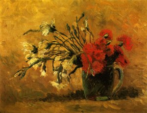 Vase With Red Gladioli