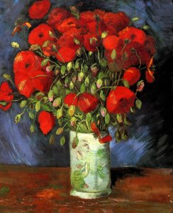 Vase With Red Poppies