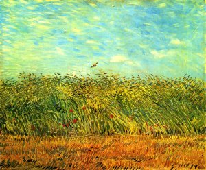 Wheat Field With Cornflowers