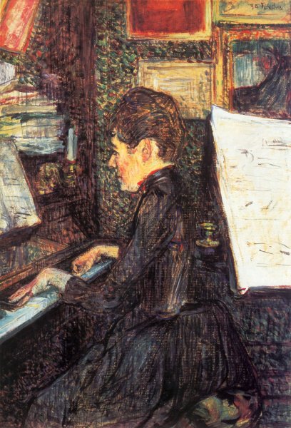 Mlle Marie Dihau At The Piano