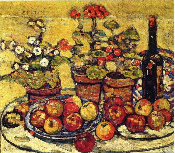 Still Life Fruit And Flowers