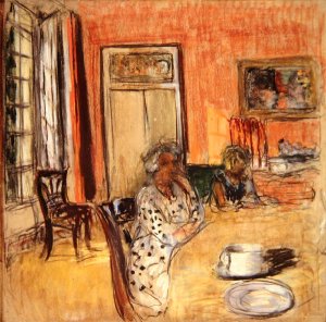 Madame Hessel and Lulu in the Dining Room at the Chateau des Clayes