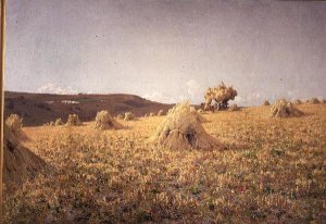 Harvesting near Amberley, Sussex