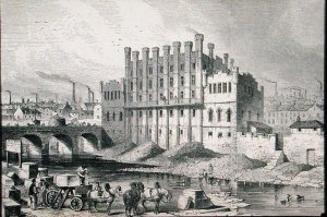 The Castle Grinding Mill at Sheffield from Cyclopaedia of Useful Arts & Manufactures by Charles Tomlinson, c.1880s