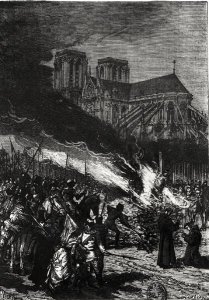 Burning of the Templars, illustration from LHistoire de France by Jules Michelet 1798-1874