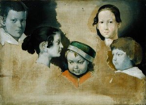 The five eldest children of the painter Julius Schnorr von Carolsfield 1794-1872, c.1839-40