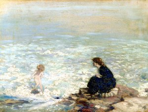 Mother and Child at the Waters Edge