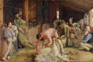 Shearing the Rams, 1890