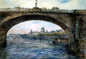 Waterloo Bridge with St. Pauls Cathedral in the Distance