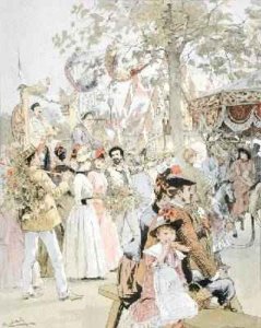 The Fete de Neuilly from Paris Illustre