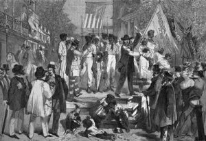 A Slave Auction in Richmond from Le Globe Illustre 1862