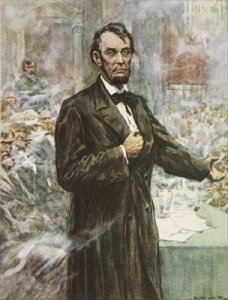 Abraham Lincoln the great Emancipator illustration from This Country of Ours The Story of the United States