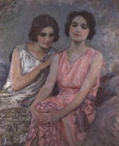 Two Young Women Seated