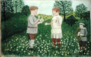 Children Picking Daisies