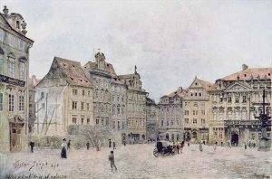 View of the north east side of the Staromestsky Rynk in 1896