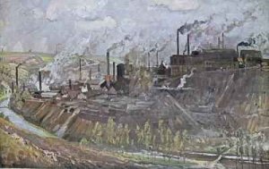 Forges and steelworks at Freiberg, Saxony