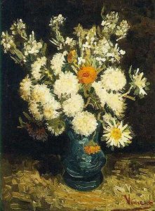 Flowers In A Blue Vase