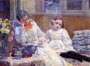 Portrait Of Madame Van Rysselberghe And Daughter