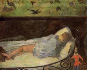 Young Girl Dreaming Aka Study Of A Child Asleep  The Painters Daughter  Line  Rue Carcel